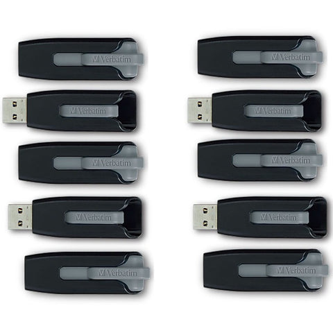 Verbatim Americas Llc 32gb Store N Go V3 Usb 3.2 Gen 1 Flash Drive-10pk Business Bulk-gray.