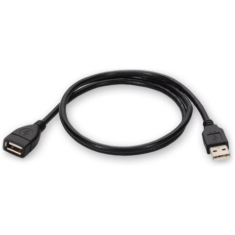 Add-on Addon 5ft Usb 2.0 (a) Male To Female Black Cabl