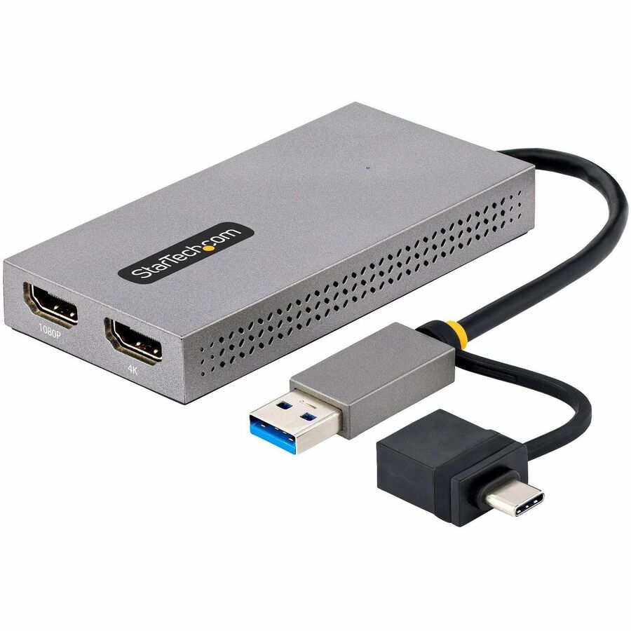 Startech Usb To Dual Hdmi Display Adapter Adds 1x 4k 30hz + 1x 1080p ...