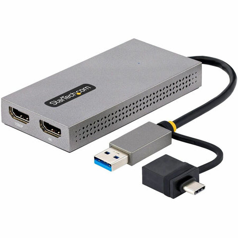 Startech Usb To Dual Hdmi Display Adapter Adds 1x 4k 30hz + 1x 1080p Displays To A Laptop