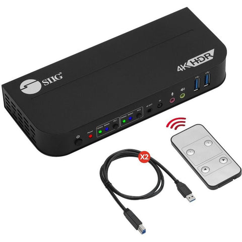 Siig, Inc. Siig 2x1 Hdmi 4k Hdr Kvm Usb 3.0 Switch