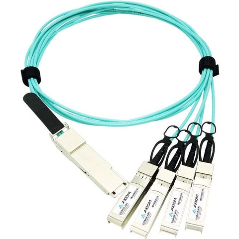 Axiom 40gbase-aoc Qsfp+ To 4 Sfp+ Active Optical Cable Brocade Compatible, 10m