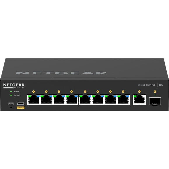 Netgear Av Line M4250-9g1f-poe+ Fully Managed Desktop Switch