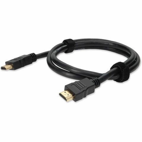 Add-on Addon 12ft Hdmi 1.4 Male To Male Black Cable Supports Ethernet Channel Max Resol