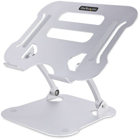 Startech This Foldable Silver Laptop Stand For Desks Features Vented All-aluminum Constru