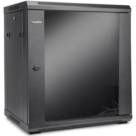 Rocstor Solidrack 12u Wallmount Rack Enclosure With Tempered Glass Window - 600mm X 450m