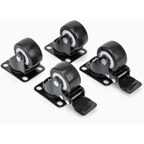 Rocstor Heavy Duty Casters For Racks/cabinets/enclosures - 4 Universal M6 2in Caster Whe