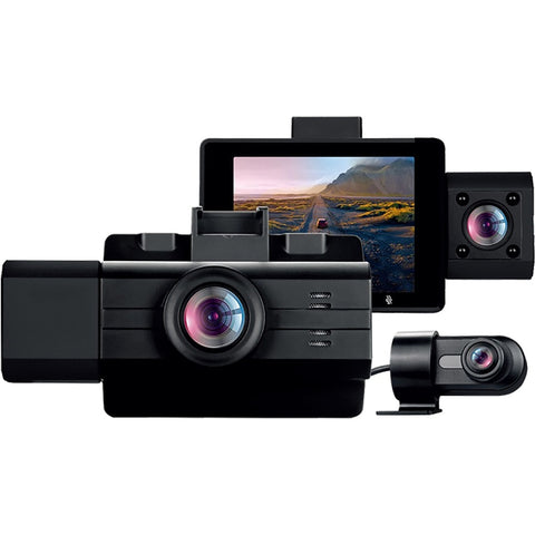 Adesso Innovation Inc Mygekogear By Adesso Scout Pro 2k 3-channel Dash Cam Surveillance Edition With F