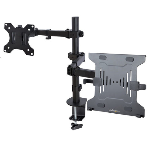 Startech This Black Monitor And Laptop Mount For Desk Allows Fixing A Laptop On The Vesa
