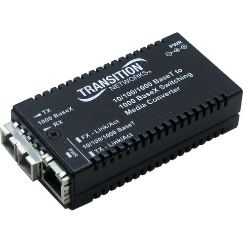Transition Networks Inc Mini Media Converter 10/100/1000b-t To 1000b-sx Sc Mm W/ -na Power Supply