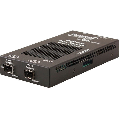 Transition Networks Inc 10gig Ethernet Fiber To Fiber Converter With -na Pwr Supply