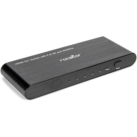 Rocstor Premium 5 Port Hdmi Splitter 4k 60hz 5 1 Way Hdmi 2.0 Splitter Up Switch