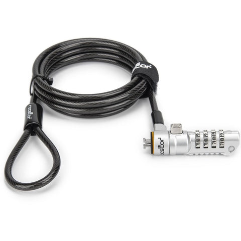 Rocstor Rocbolt N19 Slim Security Cable 4-digit Resettable Combination Lock - 6 Ft (1.83