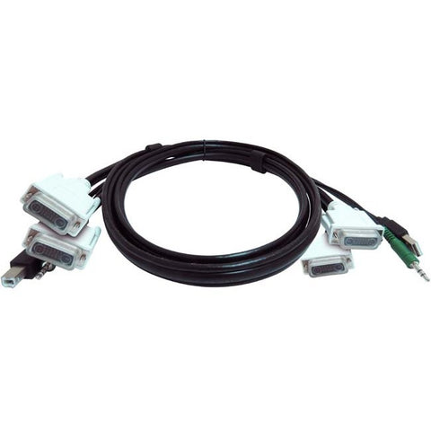 Black Box Connect One Or Two Dual-link Dvi, One Usb, And One Audio Source(s) To A Secure K