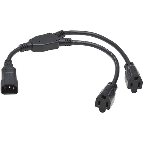 Eaton Tripp Lite Series Power Cord Y Splitter, C14 To 2x Nema 5-15r - 13a, 125v,