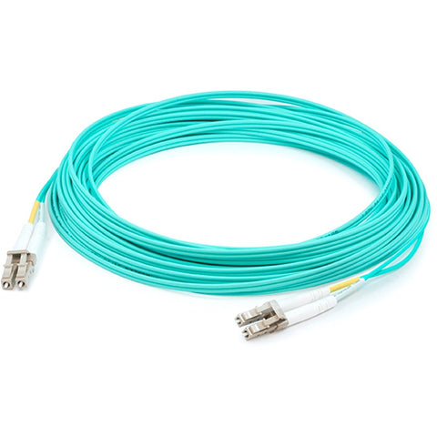 Add-on Addon 28m Lc To Lc Aqua Om4 Duplex Ofnr (riser-rated) Fiber Patch Cable