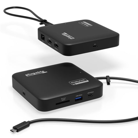 Plugable Technologies Plugable 7-in-1 Usb C Docking Station Dual Monitor - Dual Hdmi Dock Is Compatibl