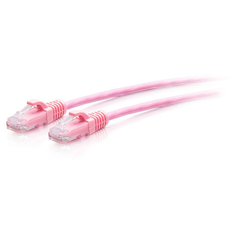 C2g 1ft/0.3m Cat6a Slim Patch 28awg Pink