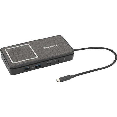 Kensington Computer Sd1700p Usb-c Dual 4k Portable Mobile Dock With Qi Charging   100w Power Pass Th