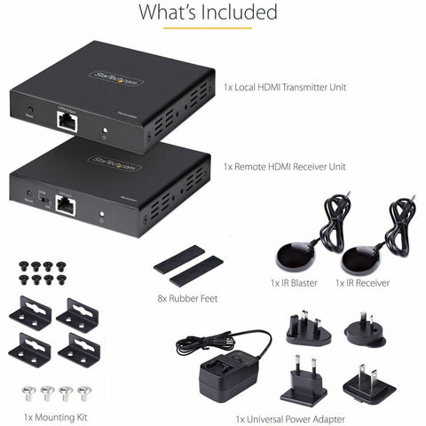 Startech 4k Hdmi Extender; 4k 60hz (4:4:4) Up To 230ft (70m) With Zero Latency Over A Cat