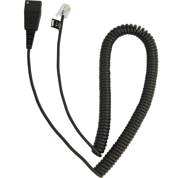 Jabra Qd Cord, Coiled, Mod. Plug