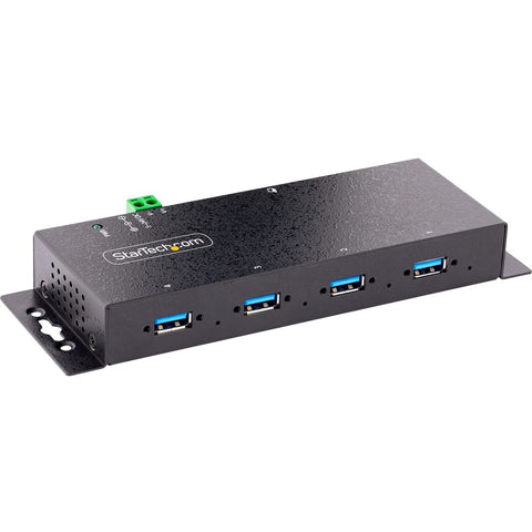 Startech 4-port Metal Usb Hub For Industrial Environment; Driverless; Usb 5gbps - Wall /