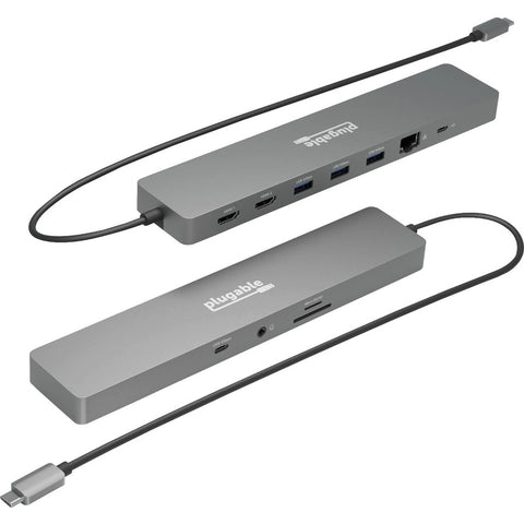 Plugable Technologies Plugable 11-in-1 Usb-c Hub 100w Pass-through, Driverless Laptop Docking Station