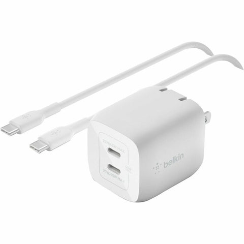Belkin International Inc 45w Dual Usb-c Gan Charger + Cable
