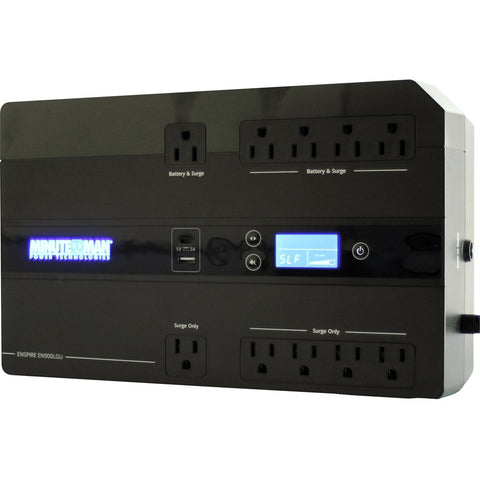 Minuteman Ups Enspire Series: Standby Ups, Lcd Display, 900va/500w, 120vac Input & Output, Vol