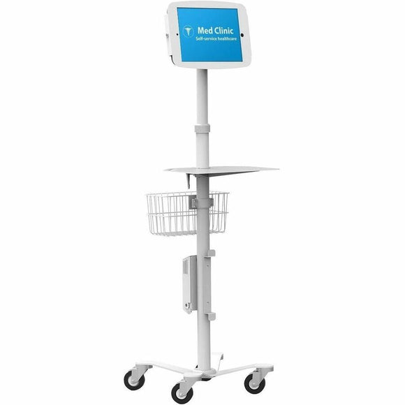 Compulocks Brands, Inc. Ipad 10.2in Space Enclosure Medical Rolling Cart White