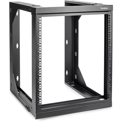 Rocstor Solidrack 12u Wall Mount Rack - 2-post Open Frame - Adjustable Depth 18 - 25.6 -