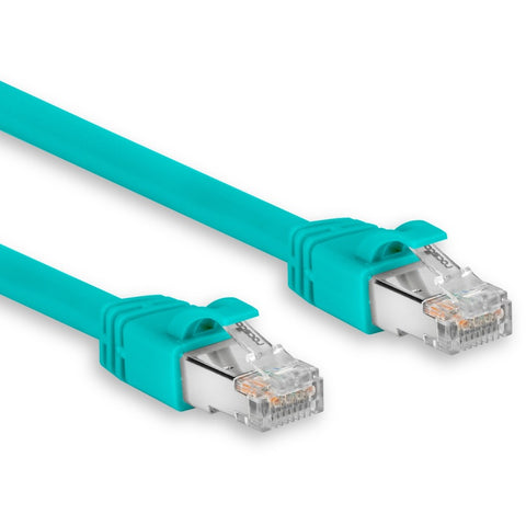 Rocstor 50ft Cat6a Ethernet Cable- Snagless-aqua