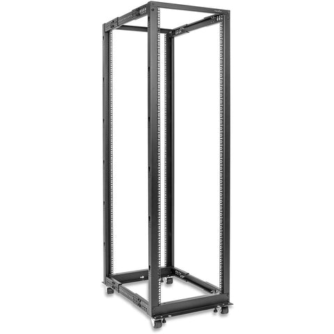 Rocstor Solidrack 42u Adjustable Depth Open Frame 4 Post Rack W Casters - Includes Caste