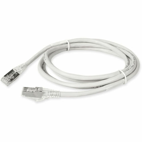 Add-on 5ft White Cat 6a Shielded Pvc Ethernet Cable Snagless Easy Clear Boot Rj-45 M/m