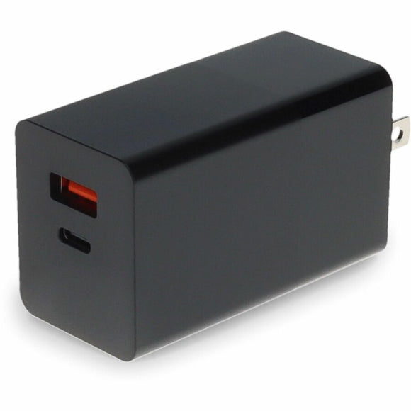 AddOn Wall Charger Dual Port 1X USB-C 3.1 1X USB-A 20V 3A Black