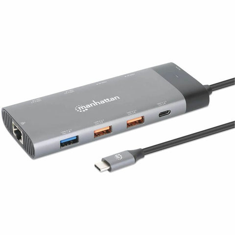 Manhattan - Strategic Usb-c Pd 10-in-1 Dual Monitor 8k Docking Station / Multiport Hub