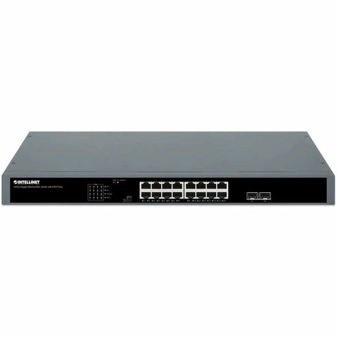 Intellinet 16-port Gigabit Ethernet Poe+ Switch With 2 Sfp Ports