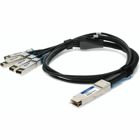 Add-on Addon Dell 470-abqf Compatible Taa Compliant 100gbase-cu Qsfp28 To 4xsfp28 Direc