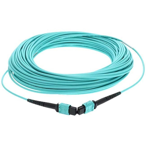 Add-on 14m Mpo/upc To Mpo/upc Aqua Om4 Ofnr (riser-rated) 12-strand Fiber Patch Cable