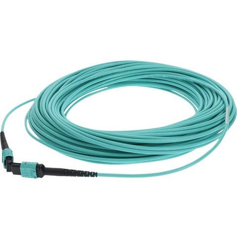 Add-on 13m Mpo/upc To Mpo/upc Aqua Om4 Ofnr (riser-rated) 12-strand Fiber Patch Cable
