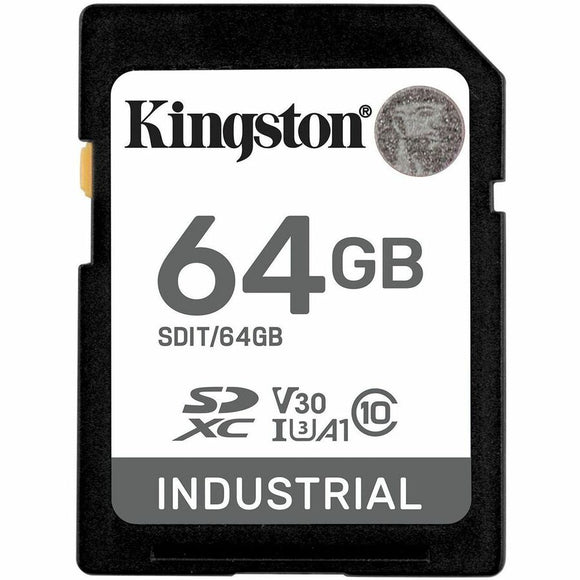 Kingston 64gb Sdxc Industrial -40c To 85c C10 Uhs-i U3 V30 A1 Pslc