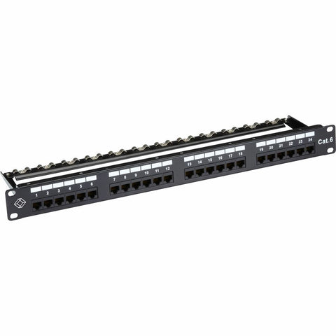 Black Box Cat6 Patch Panel - 1u, Unshielded, 24-po