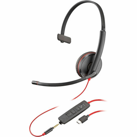 Hp Inc. Poly Blackwire 3215 Monaural Headset +usb-c/a Adapter Taa Us