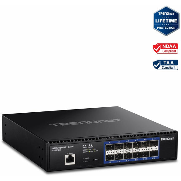 Trendnet Inc 12-port 10g Layer 2 Managed Sfp+ Switch