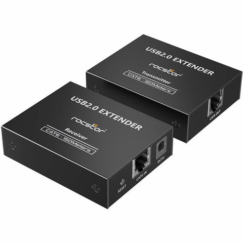 Rocstor 4 Port Usb 2.0 Over Cat5/cat6/cat6a Extender - Up To 492ft (150m) - Bus Powered