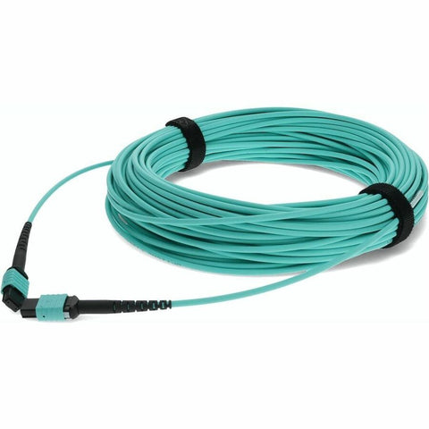 Add-on 11m Mpo/upc To Mpo/upc Aqua Om4 Ofnr (riser-rated) 12-strand Fiber Patch Cable