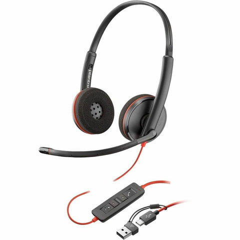 Hp Inc. Poly Blackwire 3220 Stereo Usb-c Headset +usb-c/a Adapter