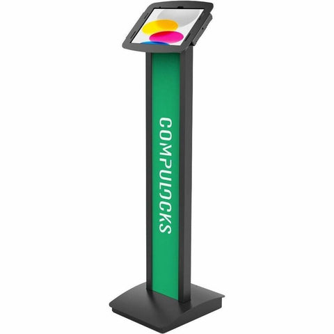 Compulocks Brands, Inc. Galaxy Tab A8 10.5  Space Enclosure Brandable Floor Stand Plus Hub Black