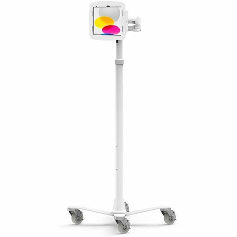 Compulocks Brands, Inc. Ipad 10.9  10th Gen Space Enclosure Medical Rolling Cart Extended Plus Hub White
