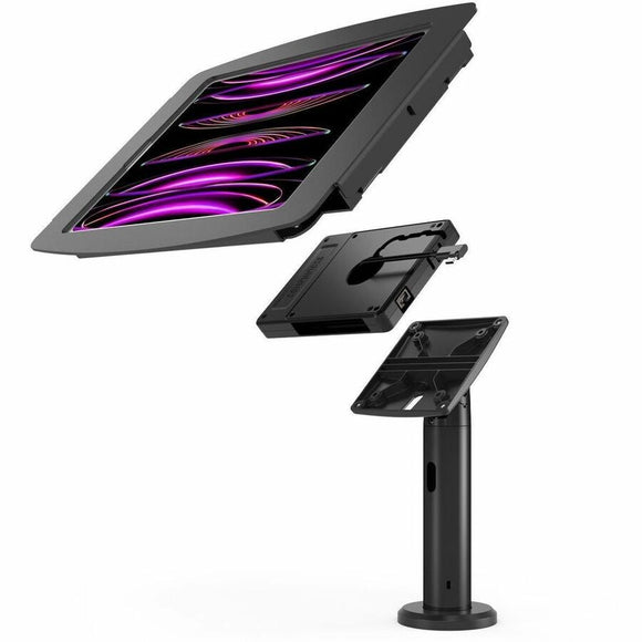 Compulocks Brands, Inc. Ipad Pro 12.9  (3-6th Gen) Space Enclosure Tilting Stand 8  Plus Hub Black